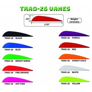 AAE Arizona Traditional Vanes Trad-26 neon gelb